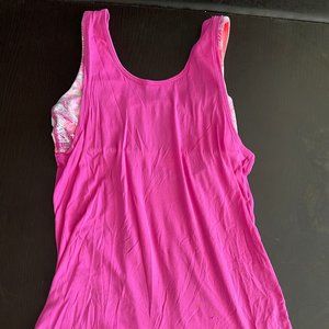 Girl's Pink Orange and White Sports Tank sz12